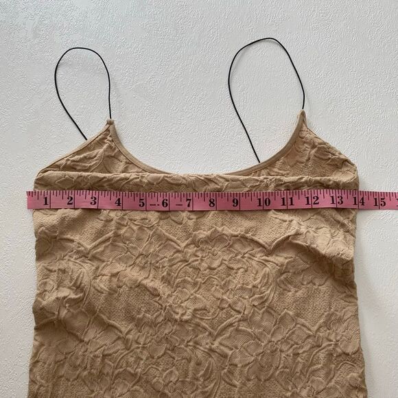 Free People Intimately Seamless Slip Dress | Nude Beige Textured Bodycon Midi M/ - Picture 5 of 5